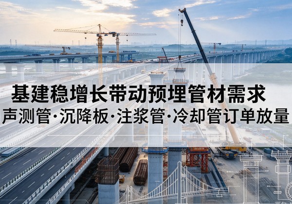 禄丰基建稳增长带动预埋监测管材需求，声测管、沉降板、注浆管订单持续放量